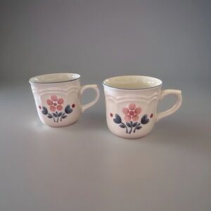 Set of 2 Cumberland Brambleberry Stoneware Coffee Cups Japan Mugs 3.25" VINTAGE